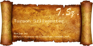 Tuzson Szilveszter névjegykártya