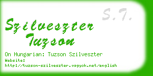 szilveszter tuzson business card